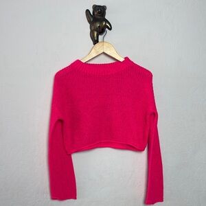 Wild Fable long sleeve knit sweater hot pink women size xs